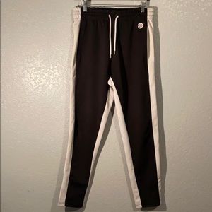 Men’s black/white track pants